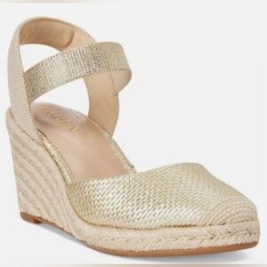 Size 7 - Ralph Lauren Pearle Espadrille Wedge Pumps